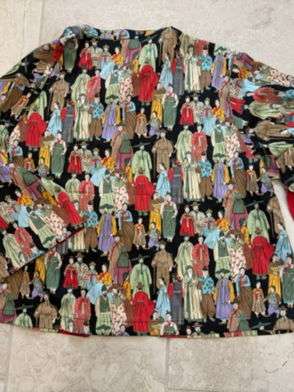 Natori Dynasty Lounge Pajamas 2 Piece Asian Print 2XL Art To Wear Retail $160 - Picture 4 of 14